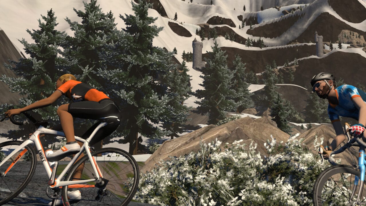 Zwift cycling app screenshot