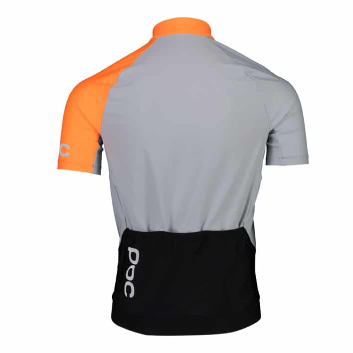 poc essential mid jersey back profile grey orange