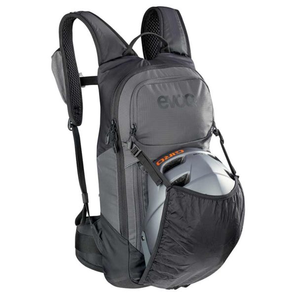 EVOC FR Race Lite 10 with helmet in pouch