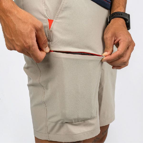 CHPT3 Dirt Shorts close of of zip pocket
