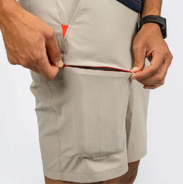 CHPT3 Dirt Shorts close of of zip pocket