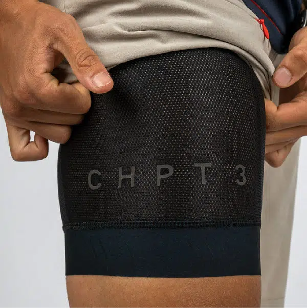 CHPT3 Undercover Shorts with over short pulled up to expose