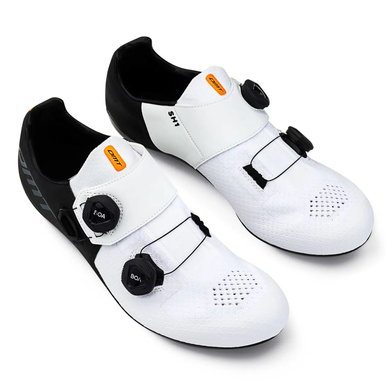 DMT SH1 Road Shoes Black/White side by side