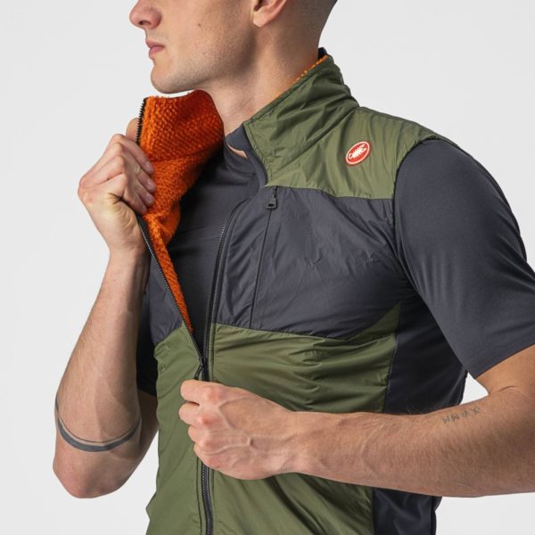 Castelli Unlimited Puffy Vest Military green interior