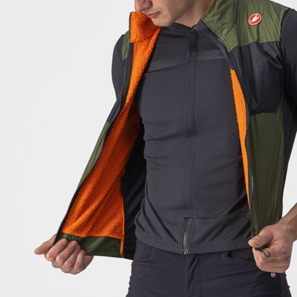 Castelli Unlimited Vest Military green unzipped