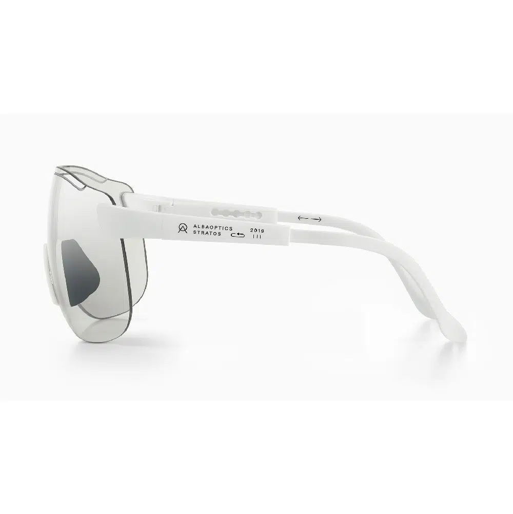 Alba Optics Stratos White F-Lens Photochromatic side profile