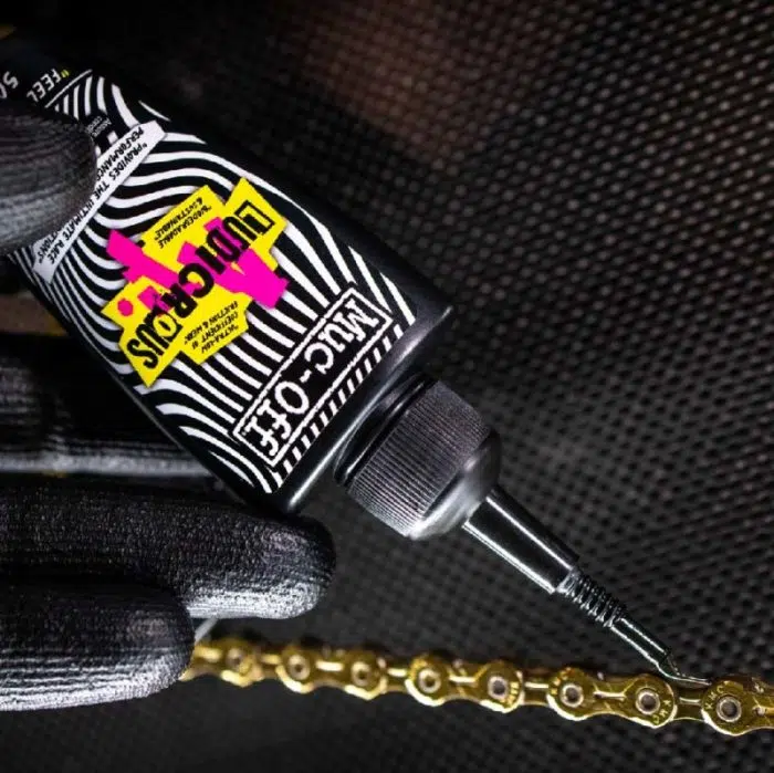 MUC-OFF Ludicrous AF Lube Action Shot