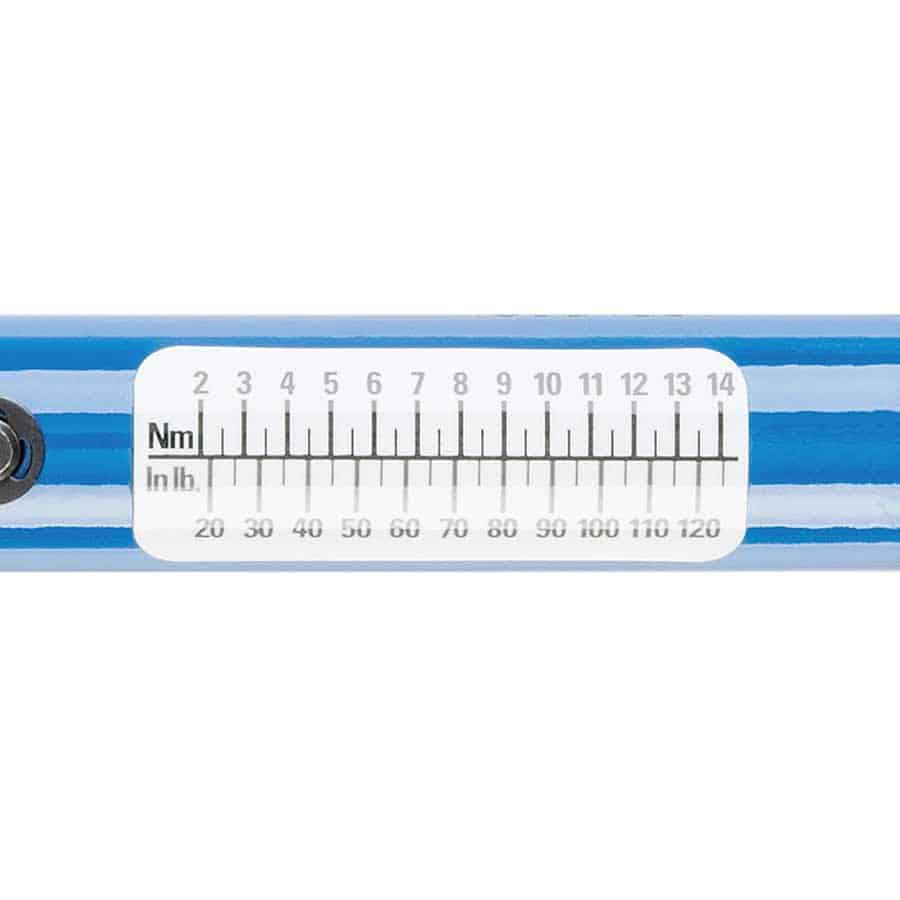 Park Tool TW-5.2 torque wrench scale