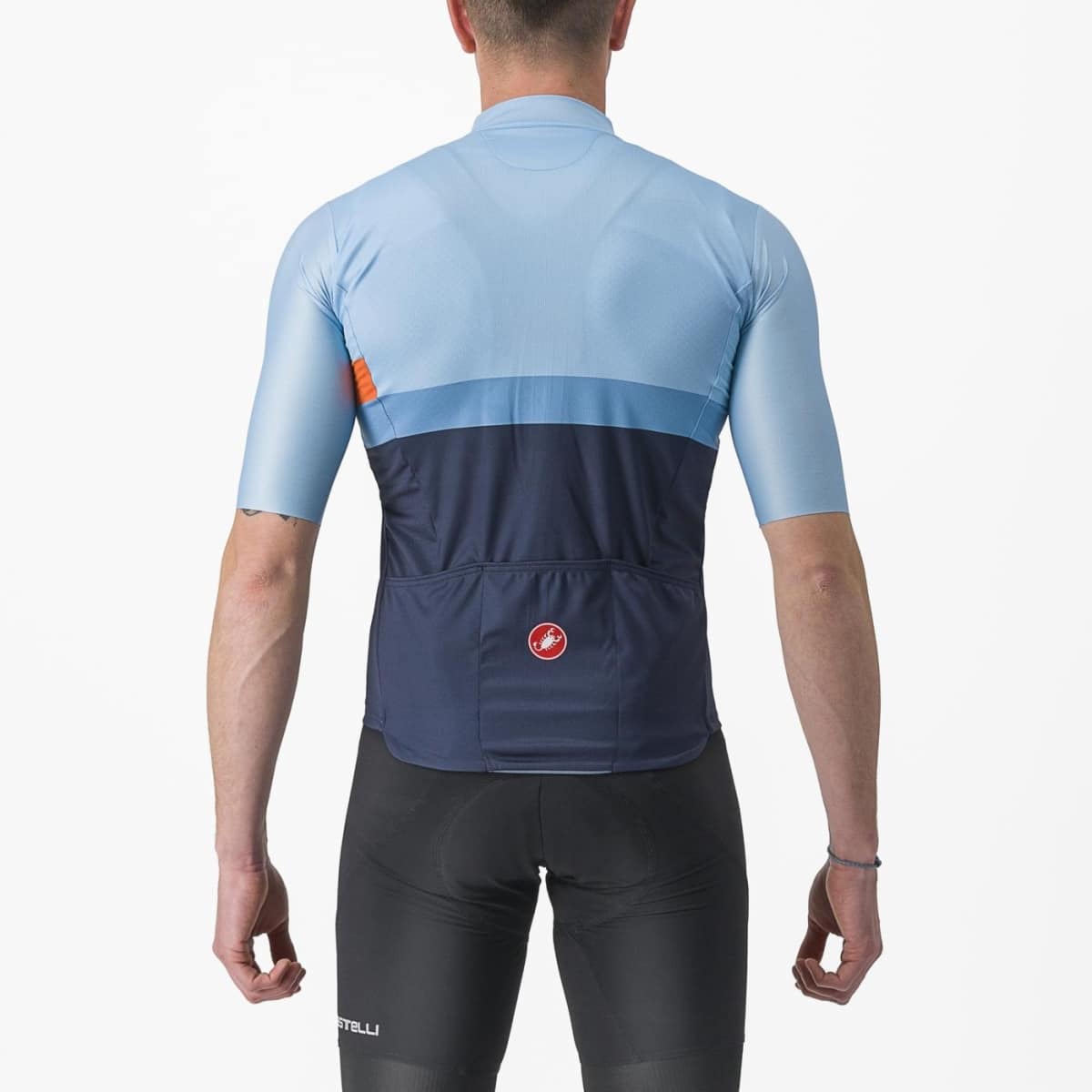 Castelli A Blocco Jersey baby blue rear