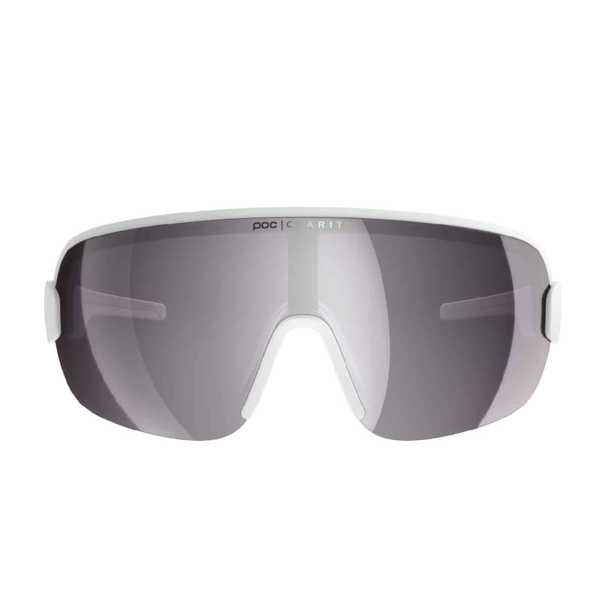 Poc Aim Sunglasses Hydrogen White Violet Silver Mirror front