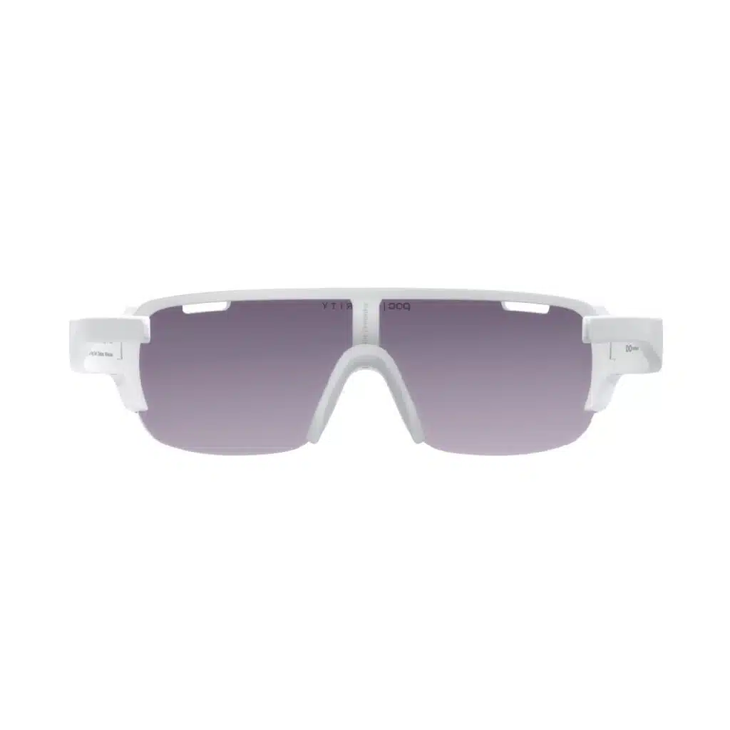POC Do Half Blade Sunglasses Hydrogen White Violet Silver Mirror view port