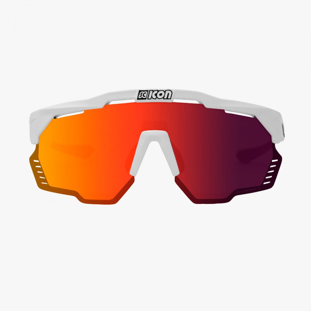 Scicon Aeroshade Kunken Sunglasses White Multimirror red lens