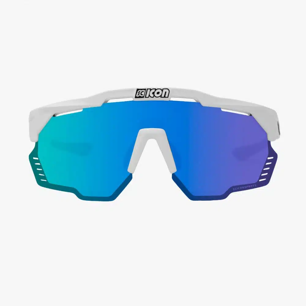 Scicon Aeroshade Kunken Sunglasses White Multimirror blue lens