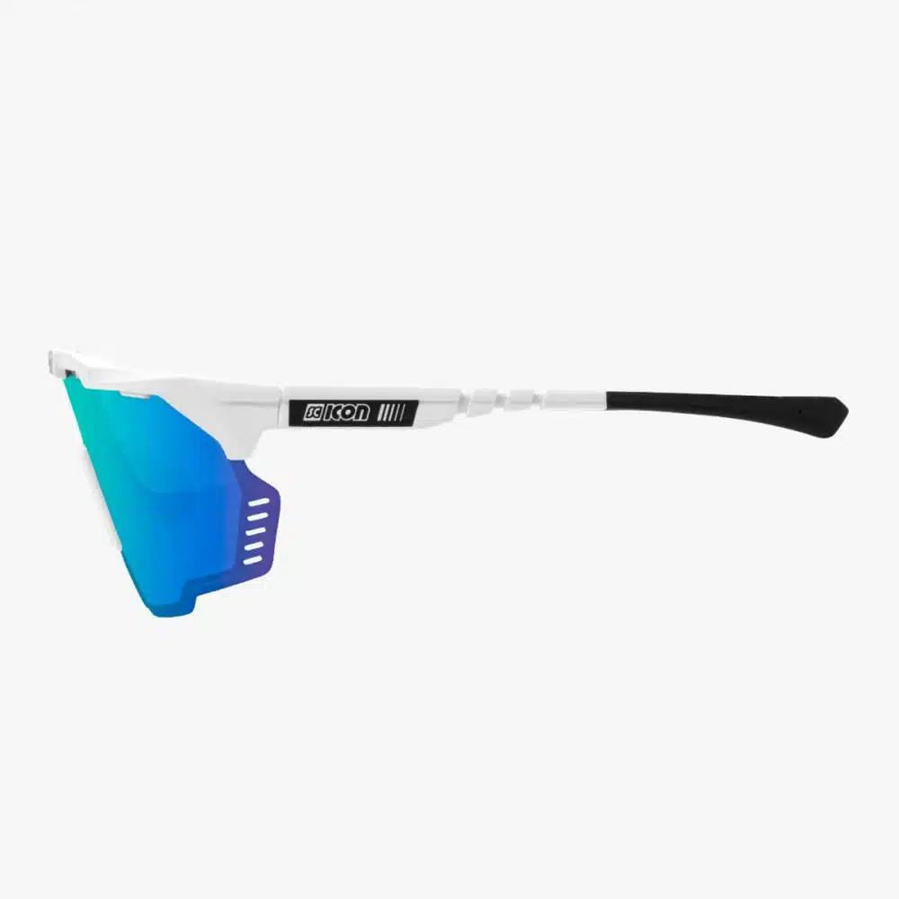 Scicon Aeroshade Kunken Sunglasses White Multimirror blue side profile