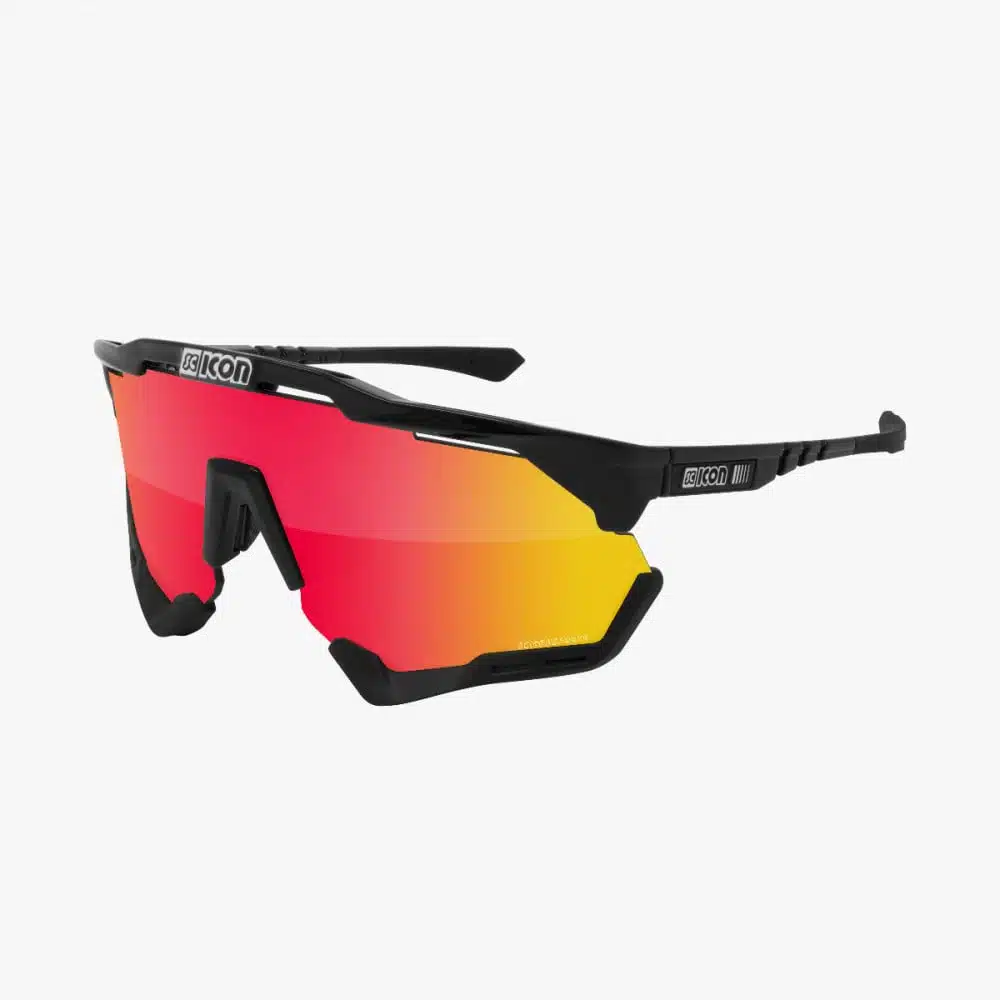 Scicon Aeroshade XL Sunglasses Black Multimirror red