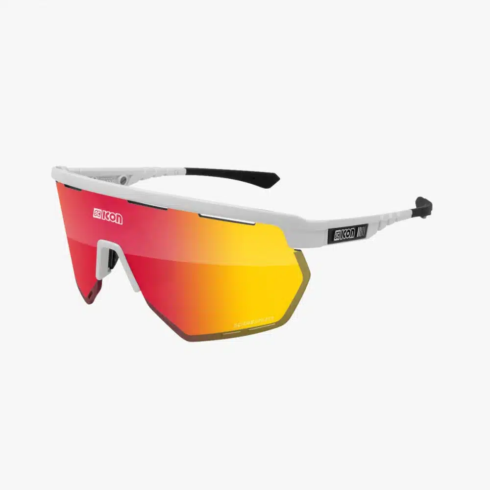 Scicon Aerowing Sunglasses White Multimirror Red