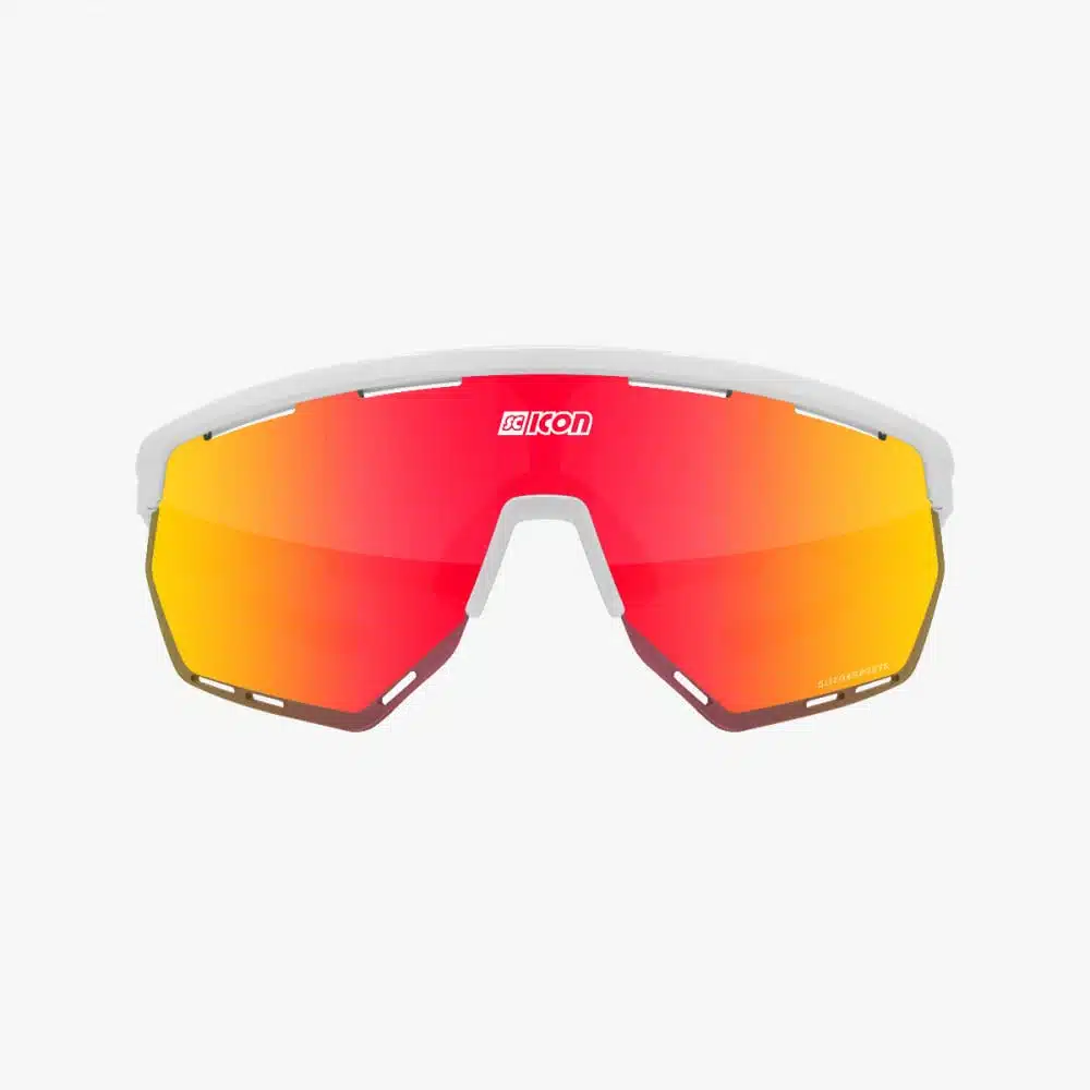 Scicon Aerowing Sunglasses White Multimirror Red lens