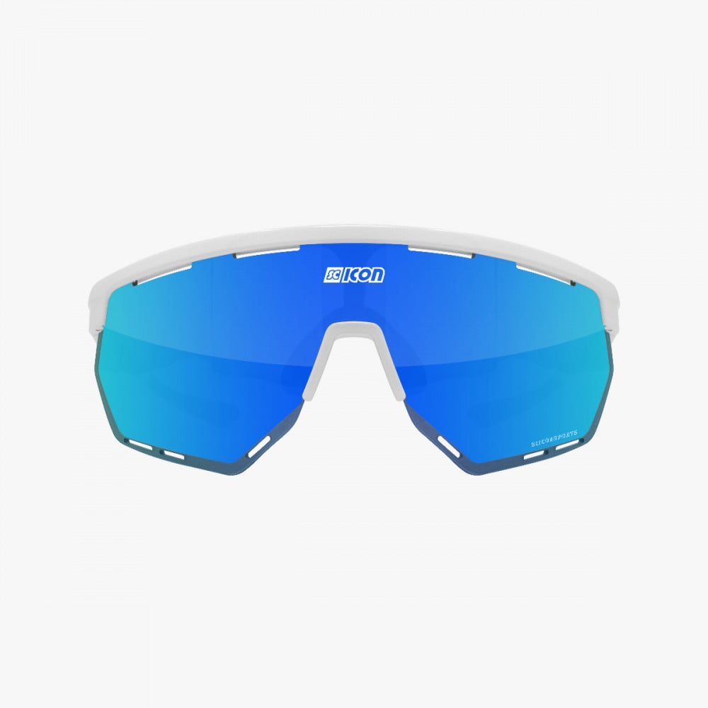 Scicon Aerowing Sunglasses White Multimirror Blue lens