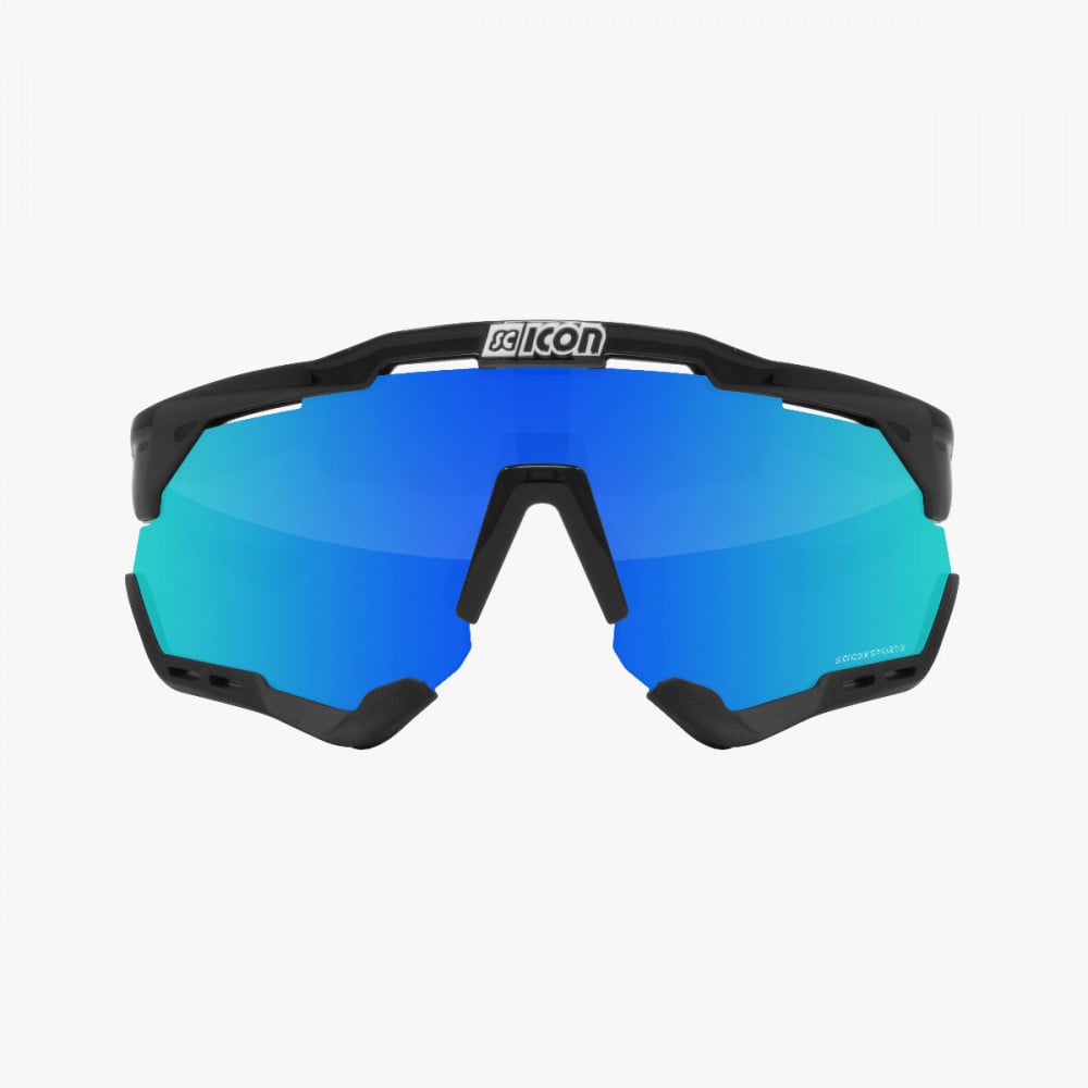 Scicon Aeroshade XL Sunglasses Black Multimirror blue lens