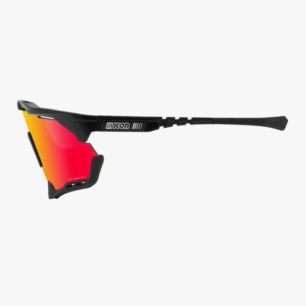 Scicon Aeroshade XL Sunglasses Black Multimirror red side profile