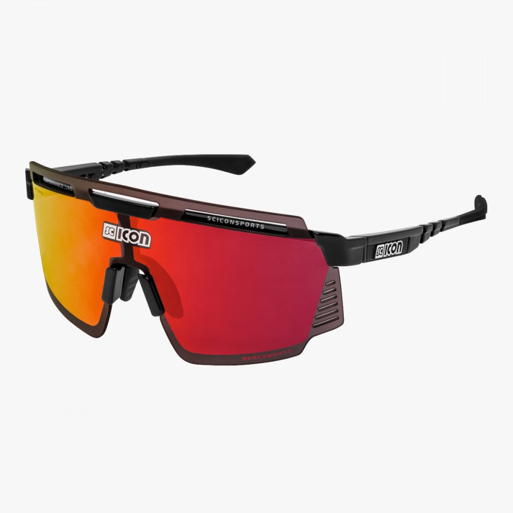 Scicon Aerowatt Sunglasses Black Multimirror Red