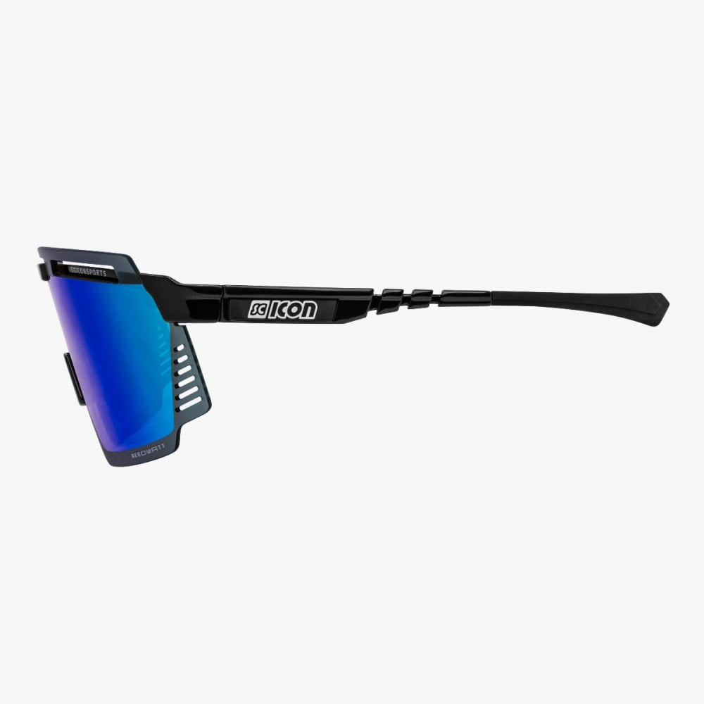 Scicon Aerowatt Sunglasses Black Multimirror Blue side profile
