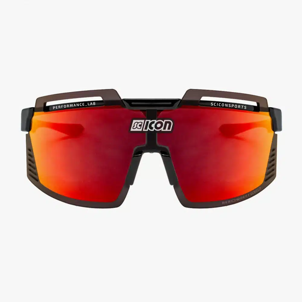Scicon Aerowatt Foza Sunglasses Black multimirror red lens