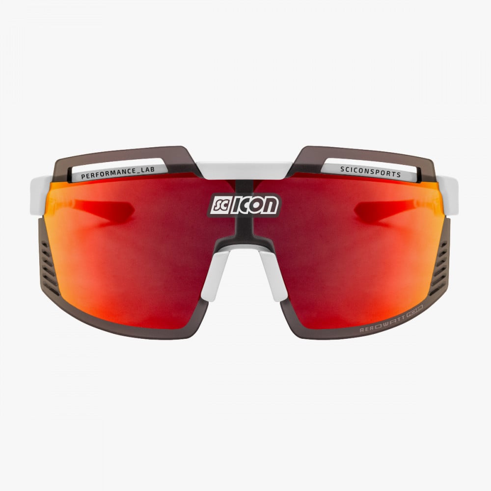 Scicon Aerowatt Foza Sunglasses White Multimirror Red lens