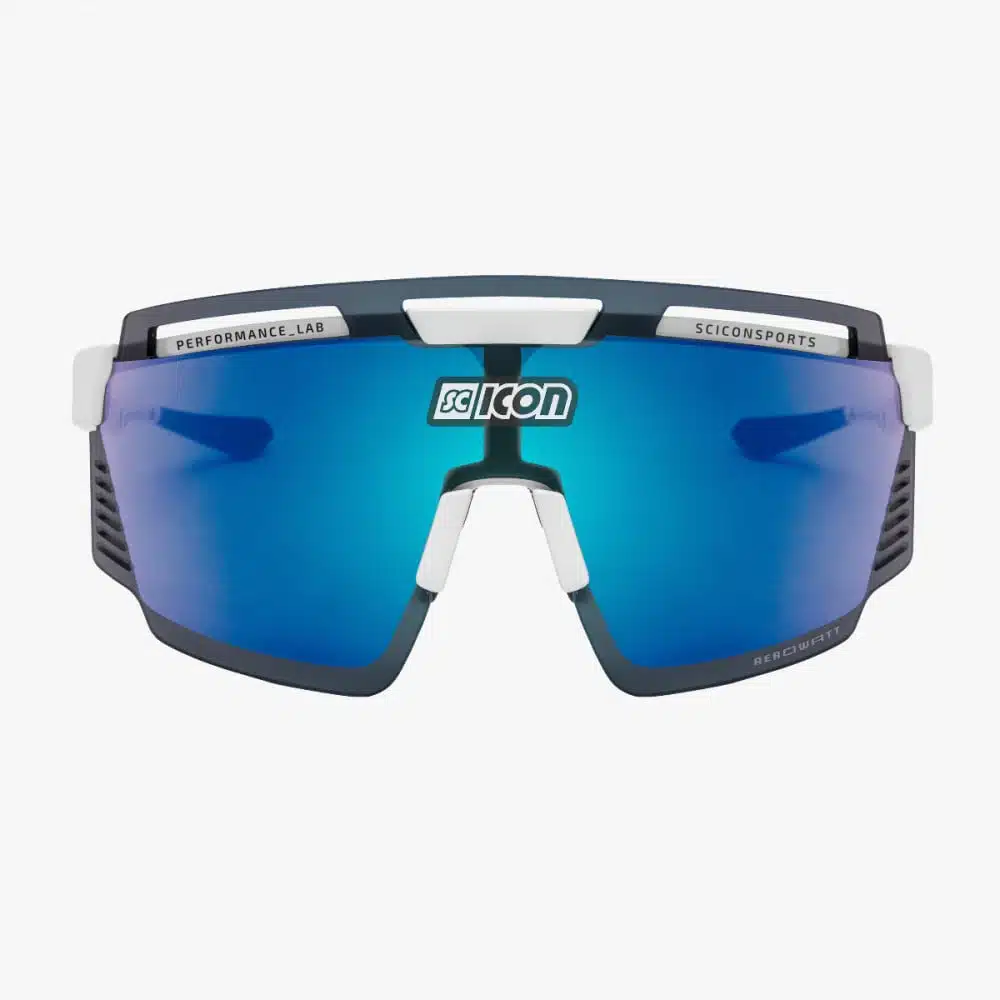 Scicon Aerowatt Sunglasses White Gloss Multimirror Blue lens