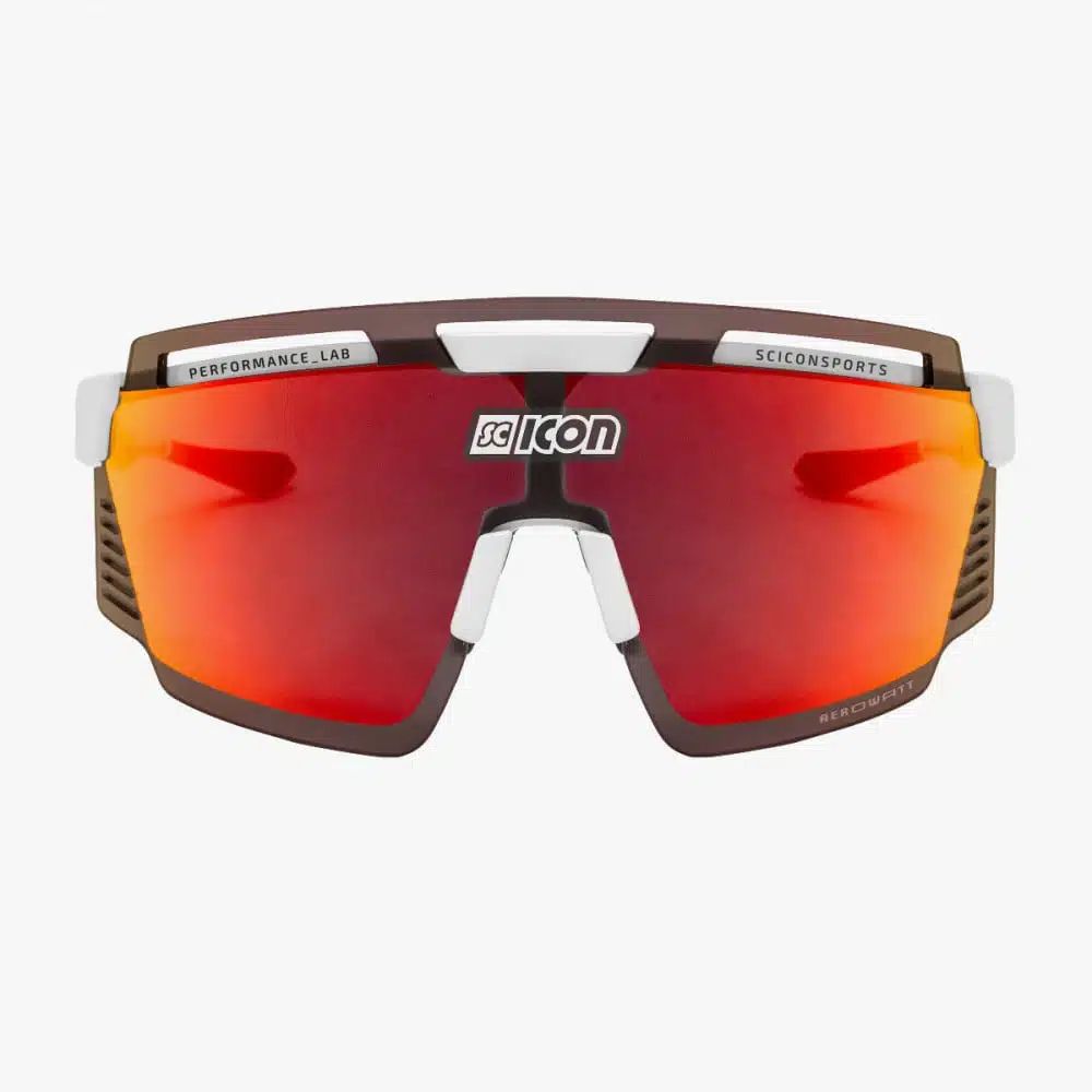 Scicon Aerowatt Sunglasses White Gloss Multimirror Red lens