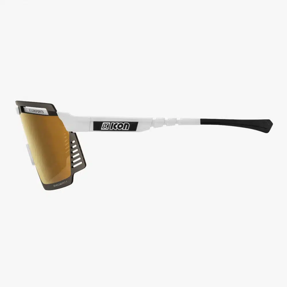 Scicon Aerowatt Sunglasses White Gloss Multimirror Bronze side profile