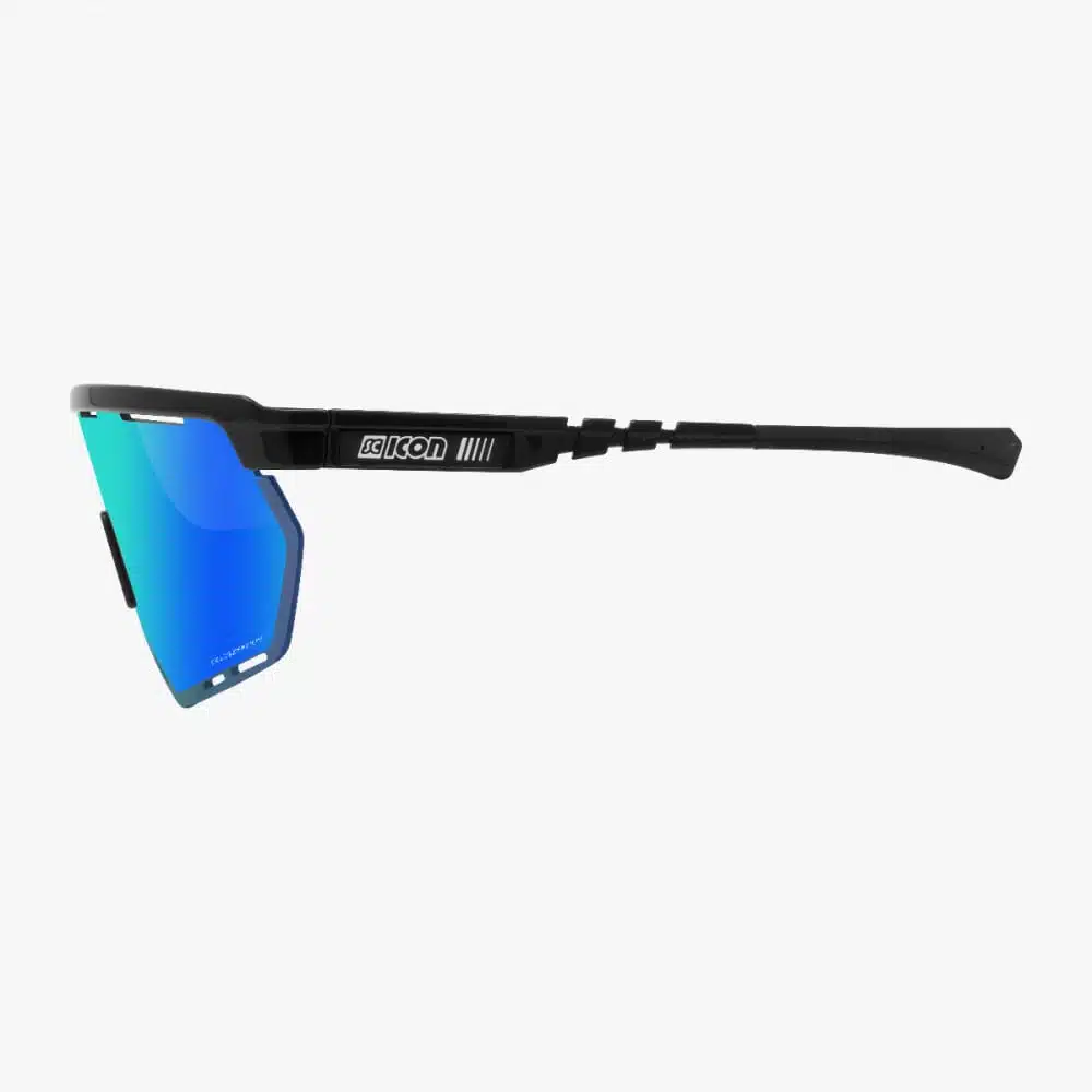 Scicon Aerowing Sunglasses Black Multimirror Blue side profile