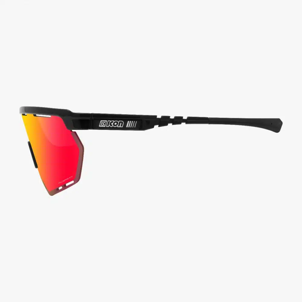 Scicon Aerowing Sunglasses Black Multimirror Red side profile