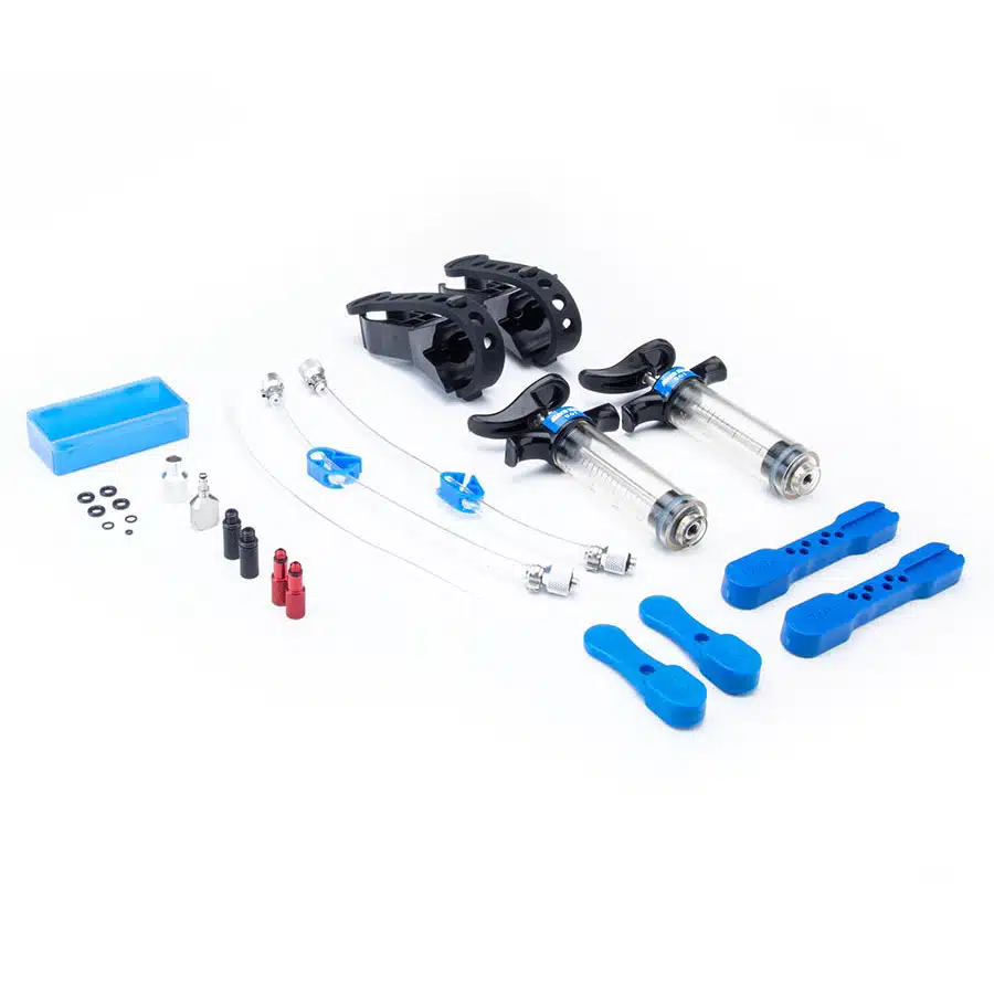 Park Tool BKD-1.2 Hydraulic Brake Bleed Kit laid out