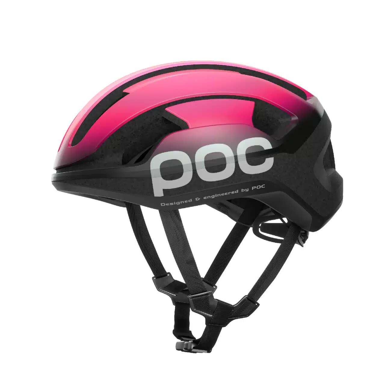 POC Omne Lite Helmet Fluo Pink/Uranium Black left side