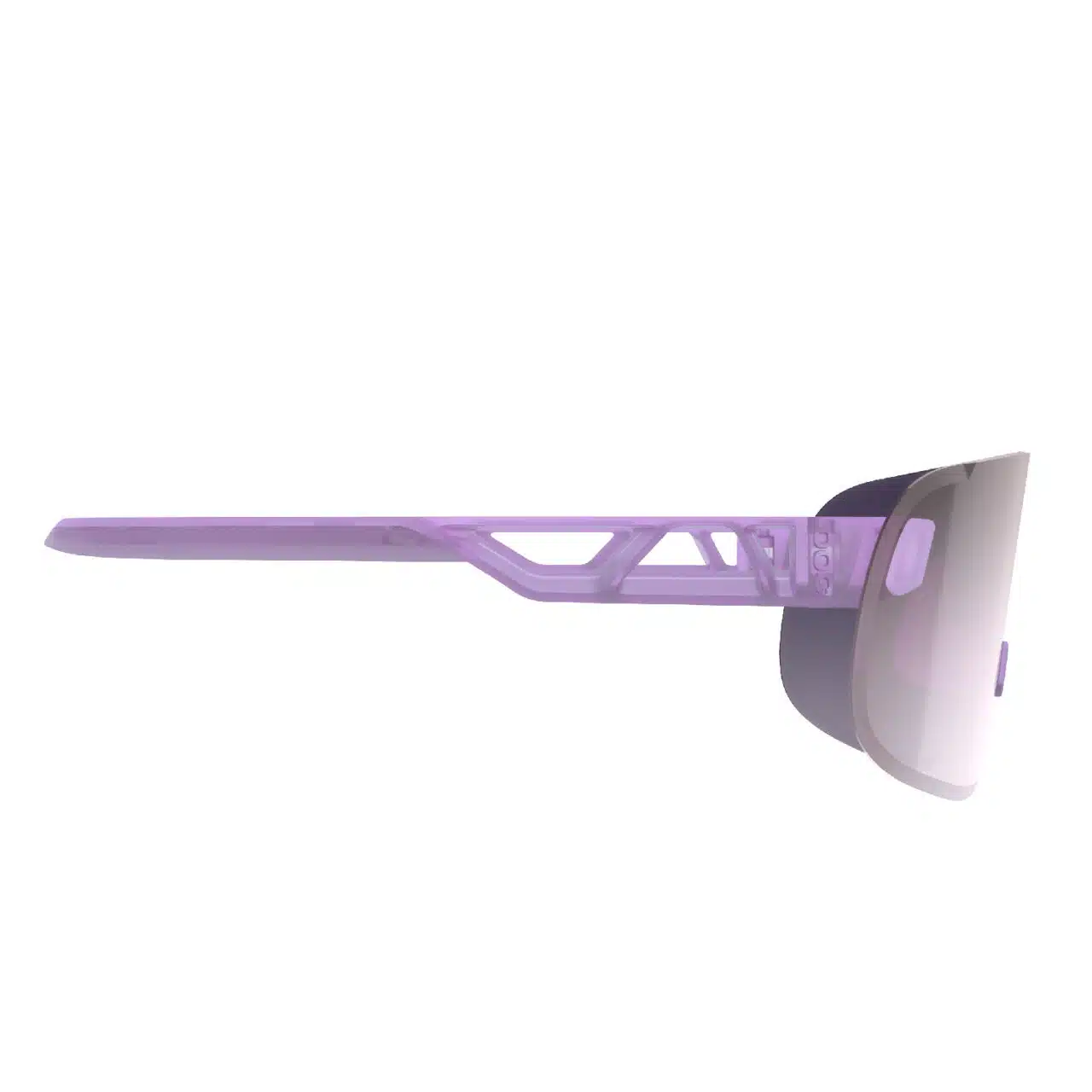POC Elicit Sunglasses Argentite Silver Purple Quartz side profile