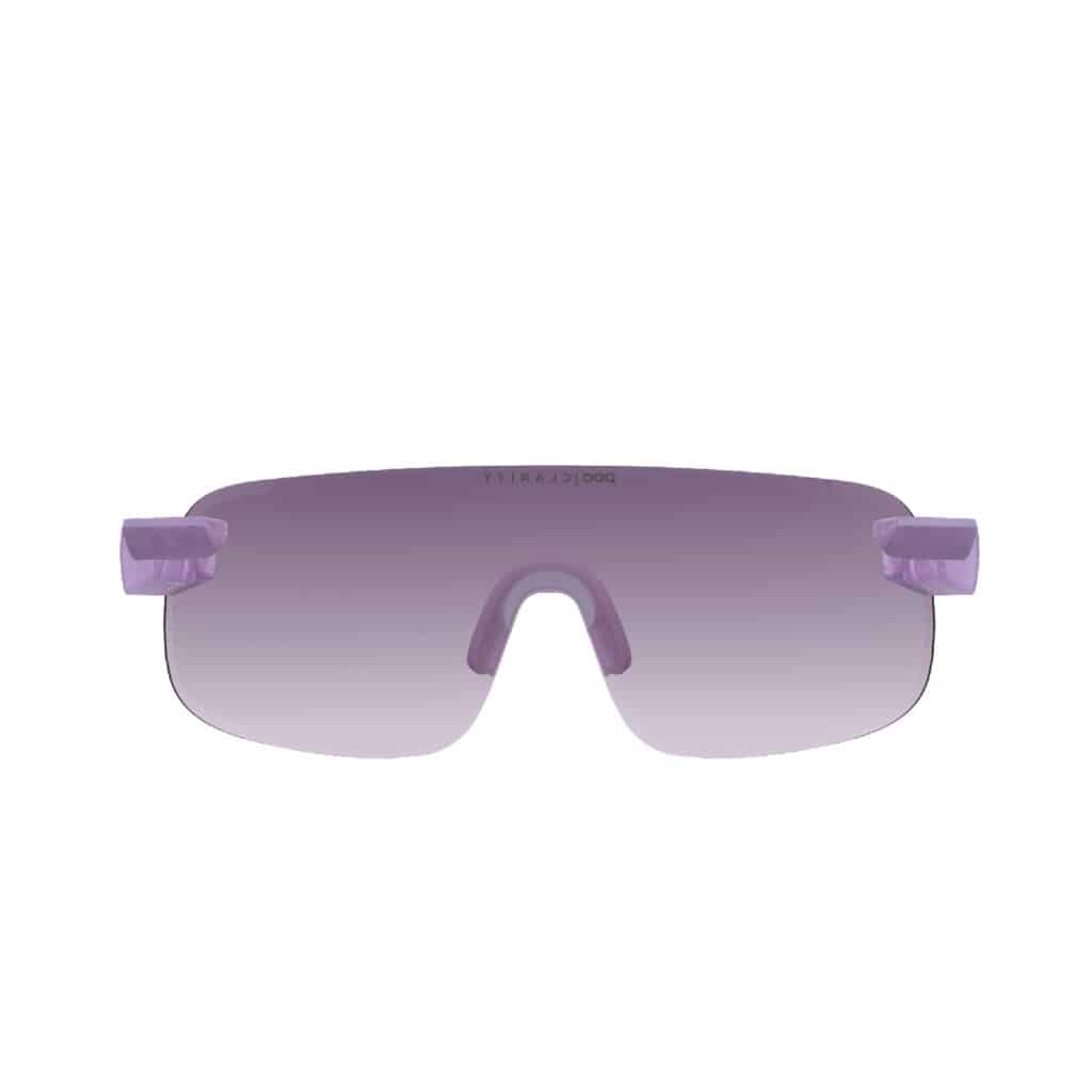 POC Elicit Sunglasses Argentite Silver Purple Quartz view port