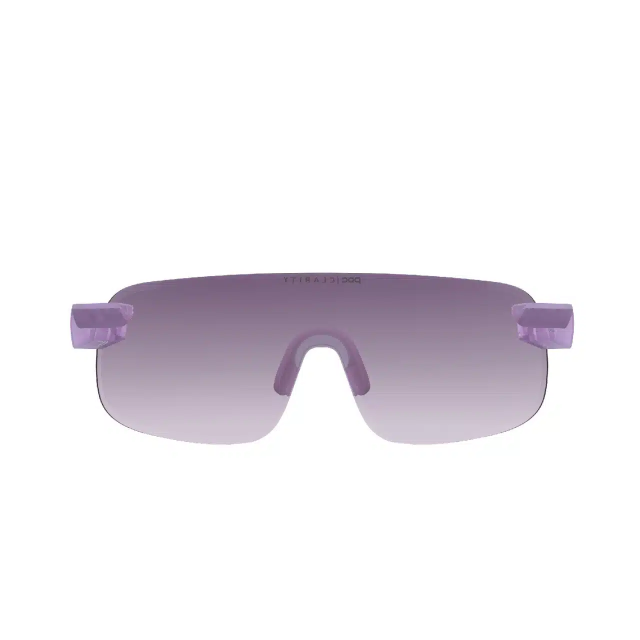 POC Elicit Sunglasses Argentite Silver Purple Quartz view port