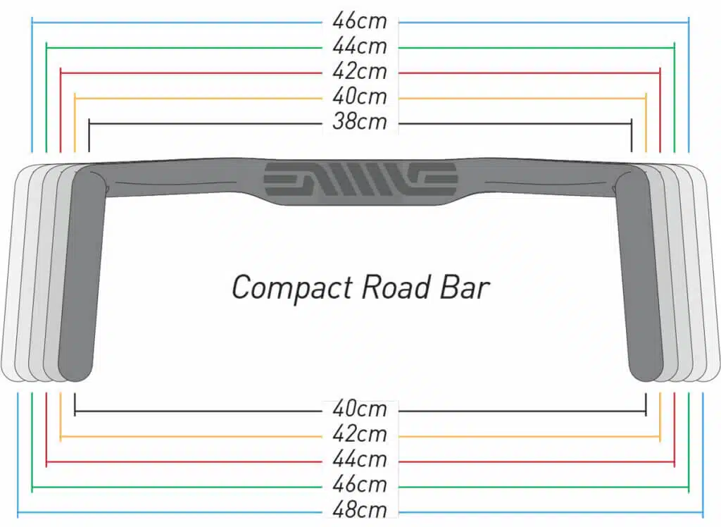 Enve Compact Road Handlebar measurement chart