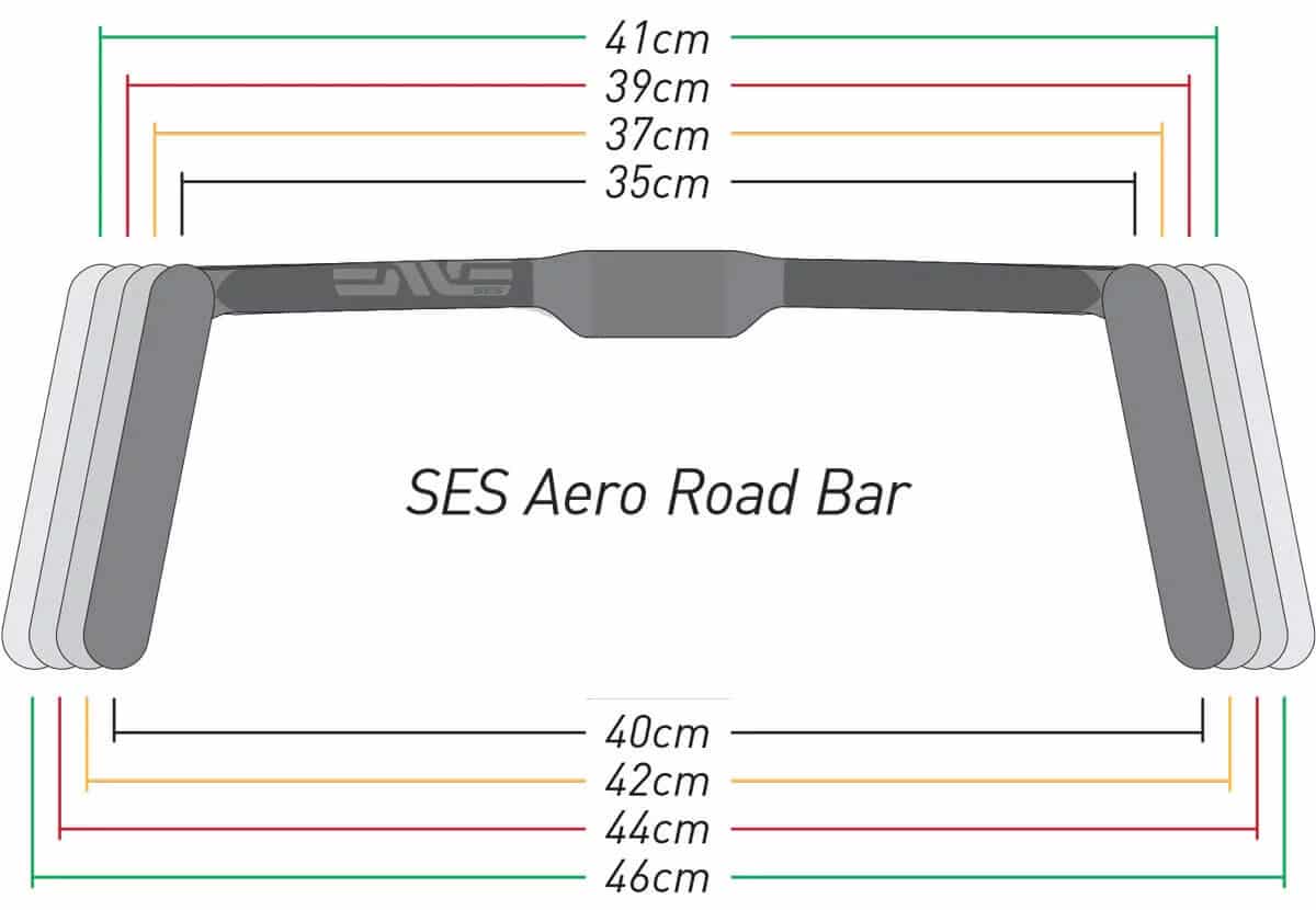 ENVE SES Aero Road Handlebar Measurement Chart