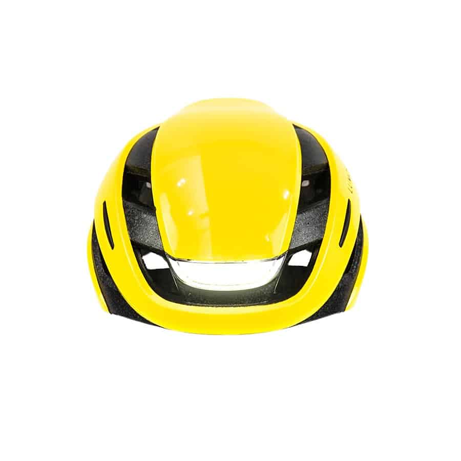 Lumos Ultra Mips Helmet Raincoat Yellow front