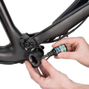 Park Tool RC-1 Press Fit Retaining Compound being applied to bottom bracket cups