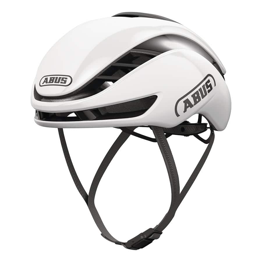 ABUS Gamechanger 2.0 MIPS Helmet Shiny White front angle