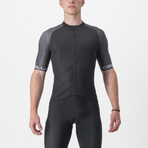 Castelli Entrata VI Jersey Light Black/Silver Gray