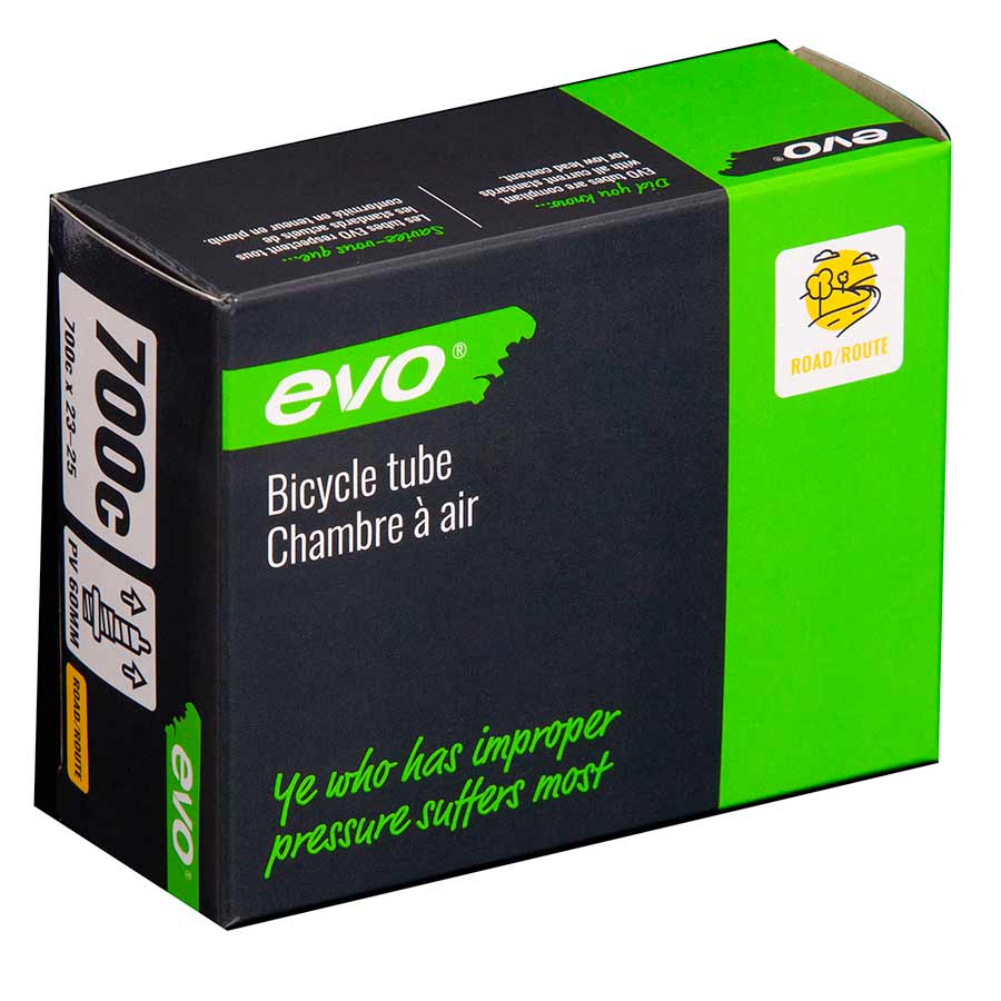 EVO Presta 700c bicycle tube 60 mm valves and 23-25mm