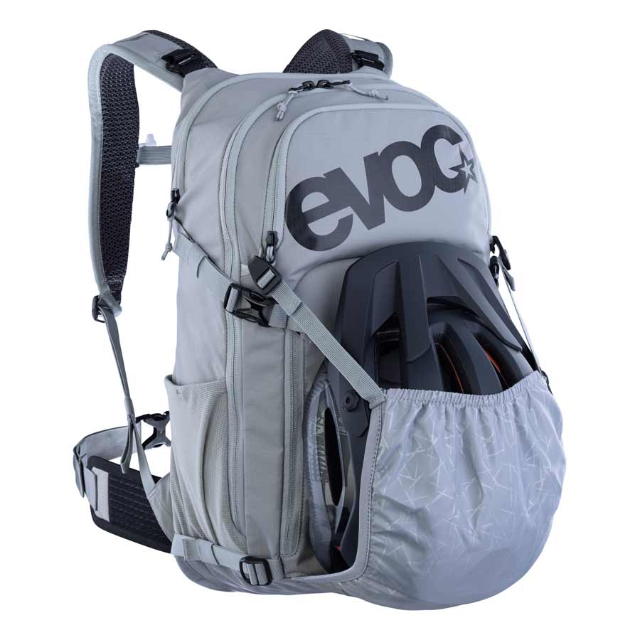EVOC Stage 18 Backpack stone with helmet