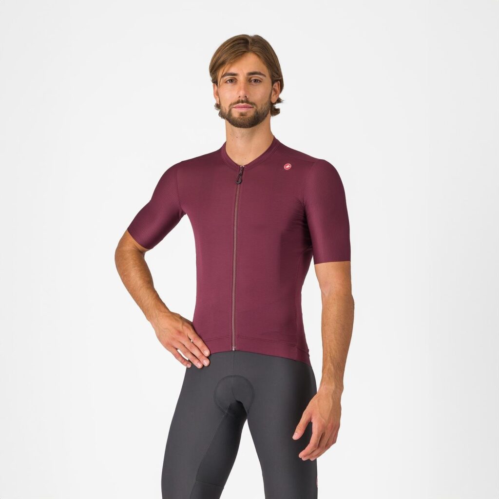 castelli espresso jersey deep bordeaux