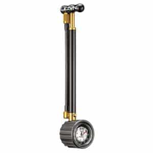 Lezyne Shock Drive Fork and Shock Pump 400 PSI angle