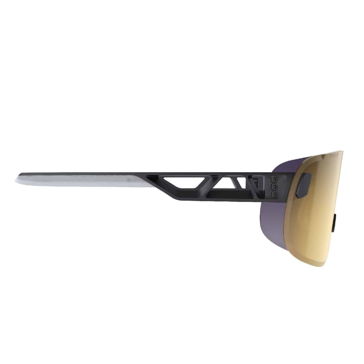 Poc Elicit Sunglasses Uranium Black Clarity Road Partly Sunny Gold side profile