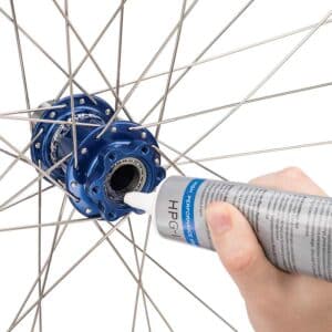 Park Tool HPG-1 High Performance Grease applied to hub bearings